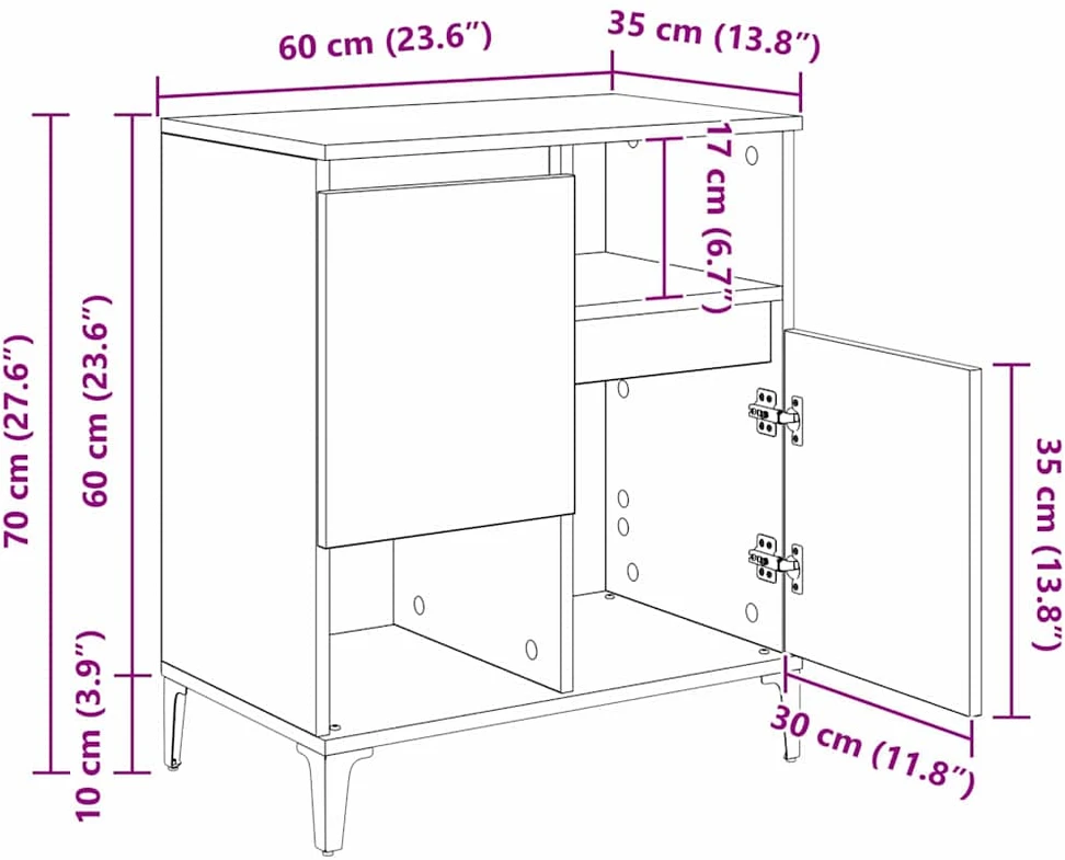 Kabalas Senas medis 60 x 35 x 70 cm Apdirbta mediena