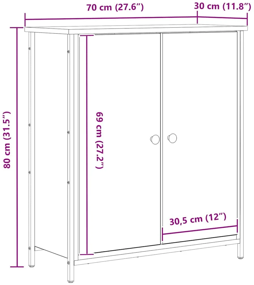 Kabalas Senas medis 70 x 30 x 80 cm Apdirbta mediena