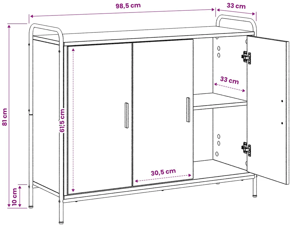 Kabalas Sendintos medienos 97 x 33 x 81 cm Apdirbta mediena