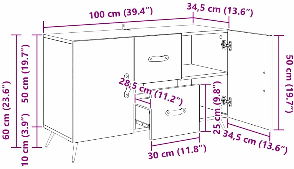 Kabalas Senovinis medis 100 x 36 x 60 cm Apdirbta mediena