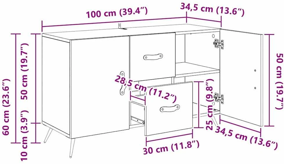 Kabalas Senovinis medis 100 x 36 x 60 cm Apdirbta mediena