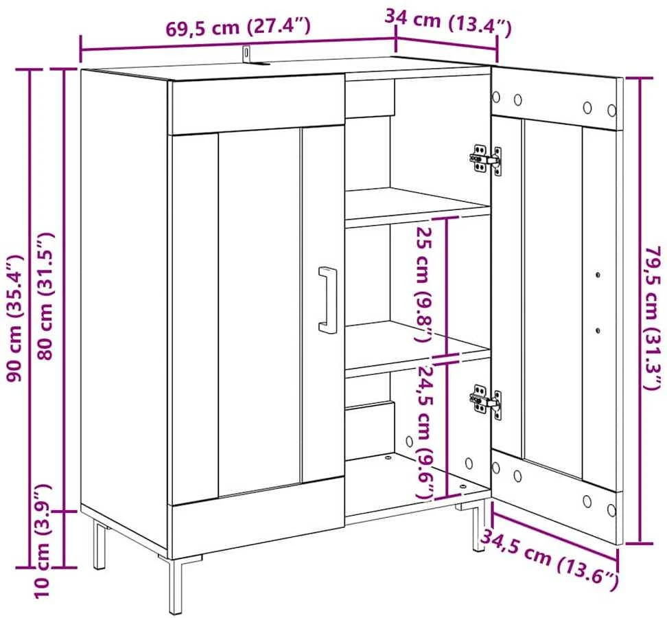 Kabalas Senovinis medis 69,5 x 34 x 90 cm