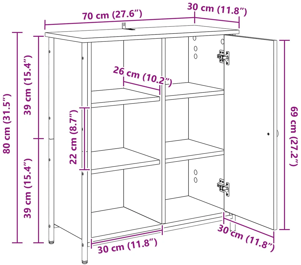 Kabalas Senovinis medis 70 x 30 x 80 cm Apdirbta mediena