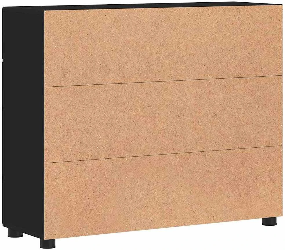 Kabalas FLORIN 88,5 x 30,5 x 73 cm Juoda Apdirbta mediena