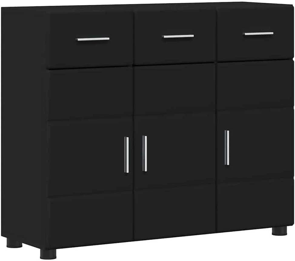 Kabalas FLORIN 88,5 x 30,5 x 73 cm Juoda Apdirbta mediena