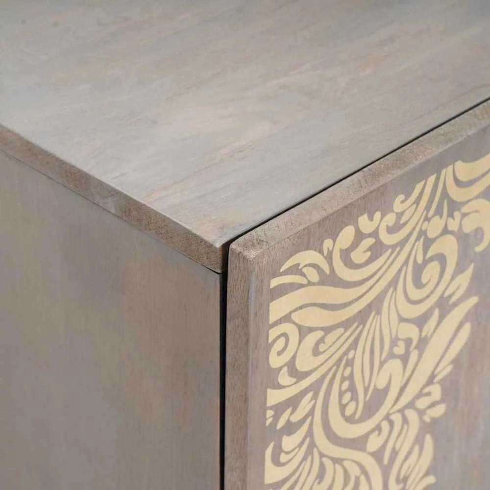 Kabalas Pilkas ir auksinis 40 x 33 x 75 cm Kietas mango medis