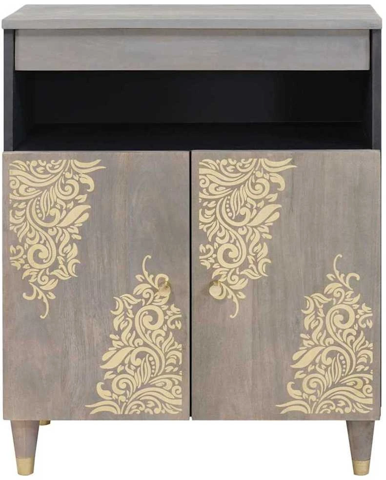 Kabalas Pilkas ir auksinis 60 x 33 x 75 cm Kietas mango medis