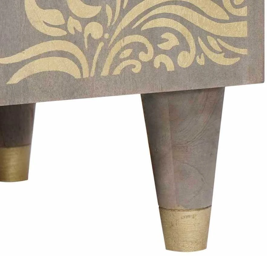 Kabalas Pilkas ir auksinis 60 x 33 x 75 cm Kietas mango medis