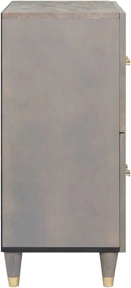 Kabalas Pilkas ir auksinis 60 x 33 x 75 cm Kietas mango medis