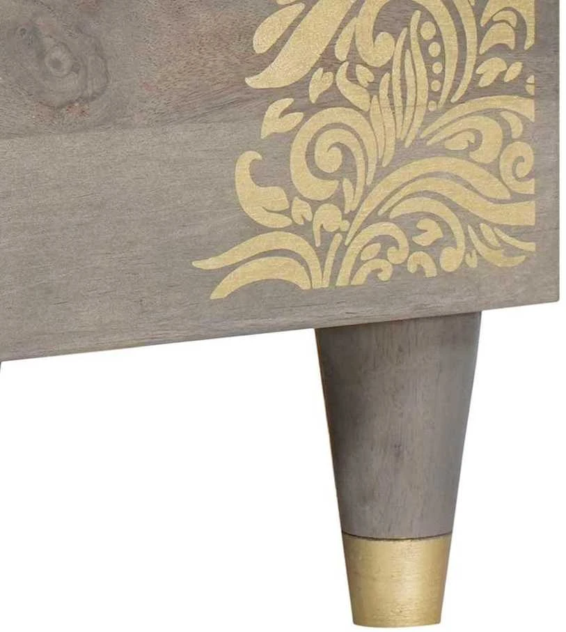 Kabalas Pilkas ir auksinis 80 x 33 x 75 cm Kietas mango medis