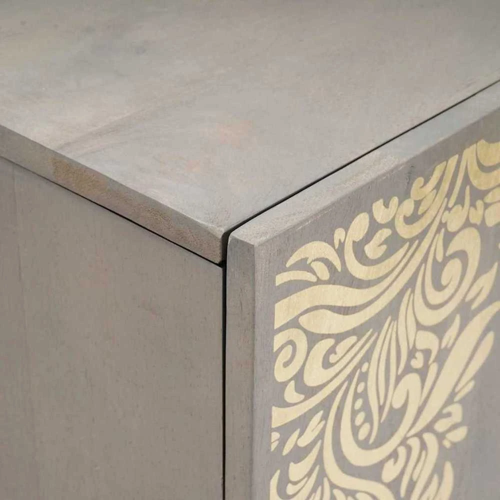 Kabalas Pilkas ir auksinis 90 x 33 x 75 cm Kietas mango medis