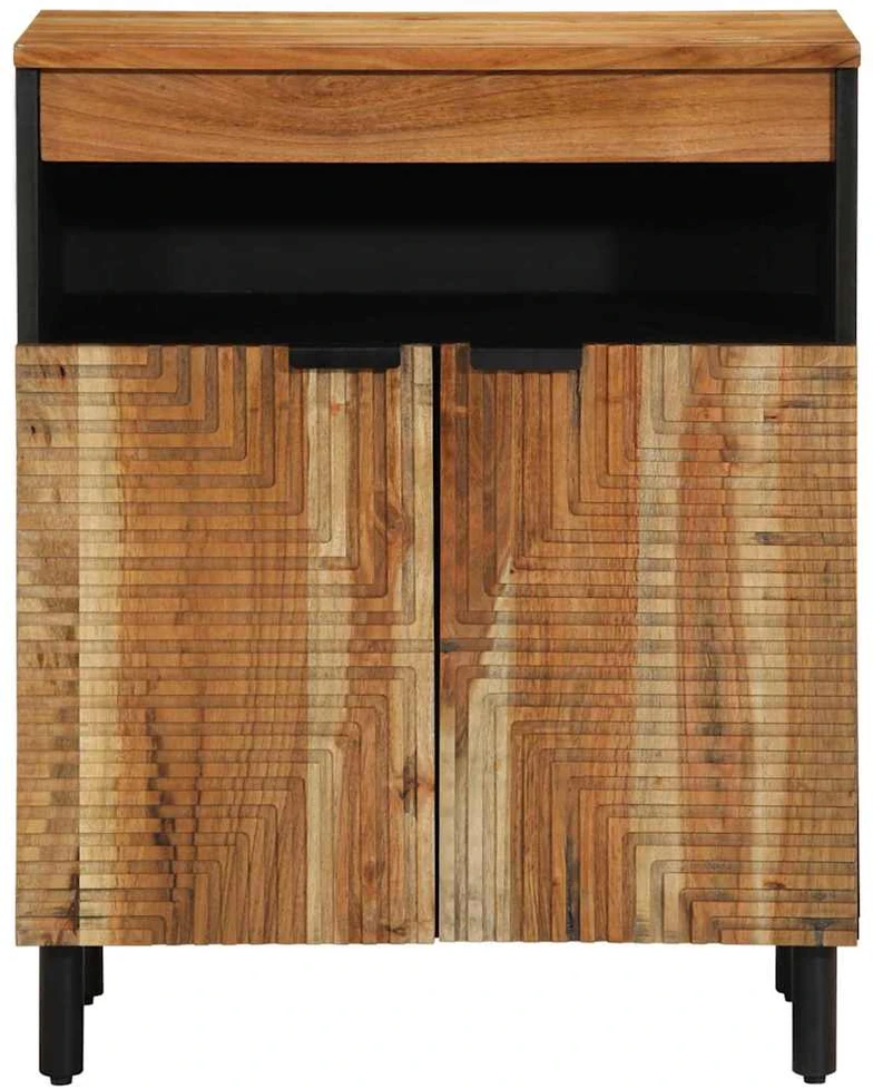 Kabalas su lentyna Ruda 60 x 33 x 75 cm Kietas mango medis