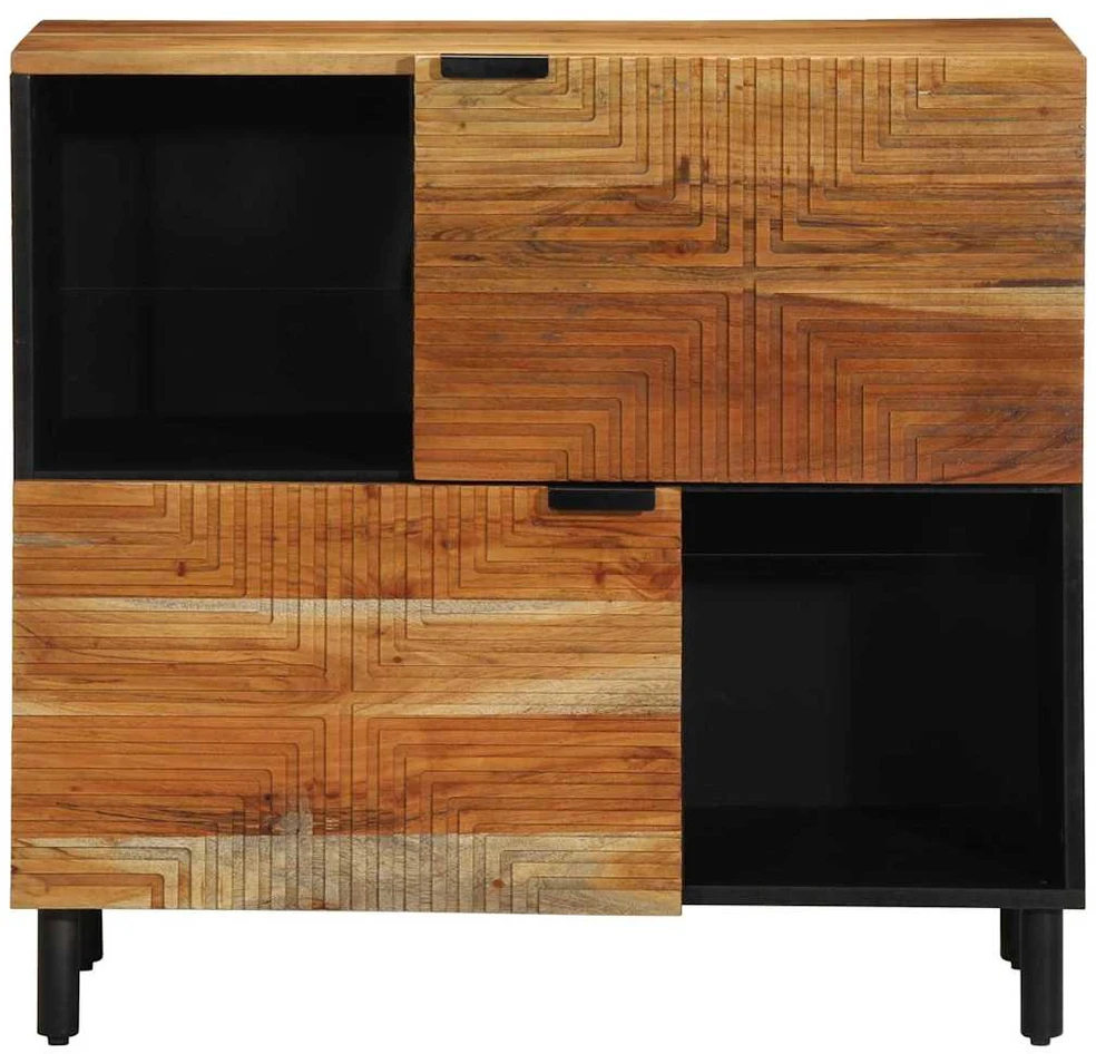 Kabalas su lentyna Ruda 80 x 33 x 75 cm Kietas mango medis