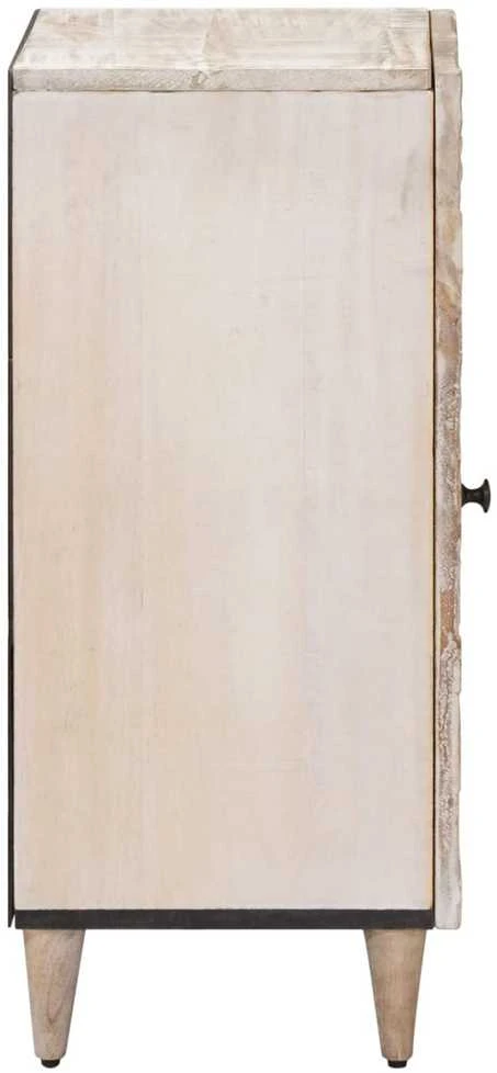 Kabalas su saugykla Balta 40 x 33,5 x 75 cm Kietas mango medis