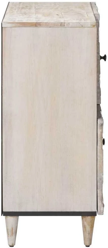 Kabalas su saugykla Balta 80 x 33,5 x 75 cm Kietas mango medis