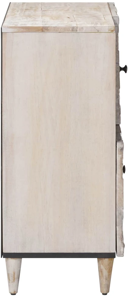Kabalas su saugykla Balta 80 x 33,5 x 75 cm Kietas mango medis