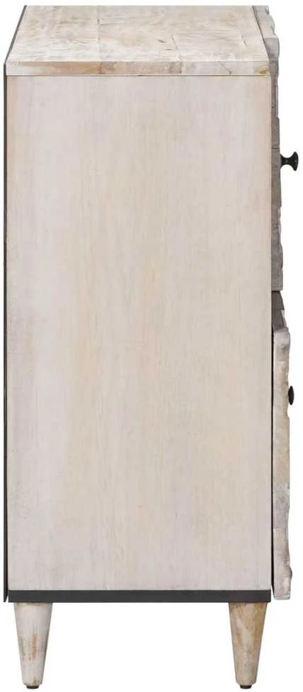 Kabalas su saugykla Balta 80 x 33,5 x 75 cm Kietas mango medis