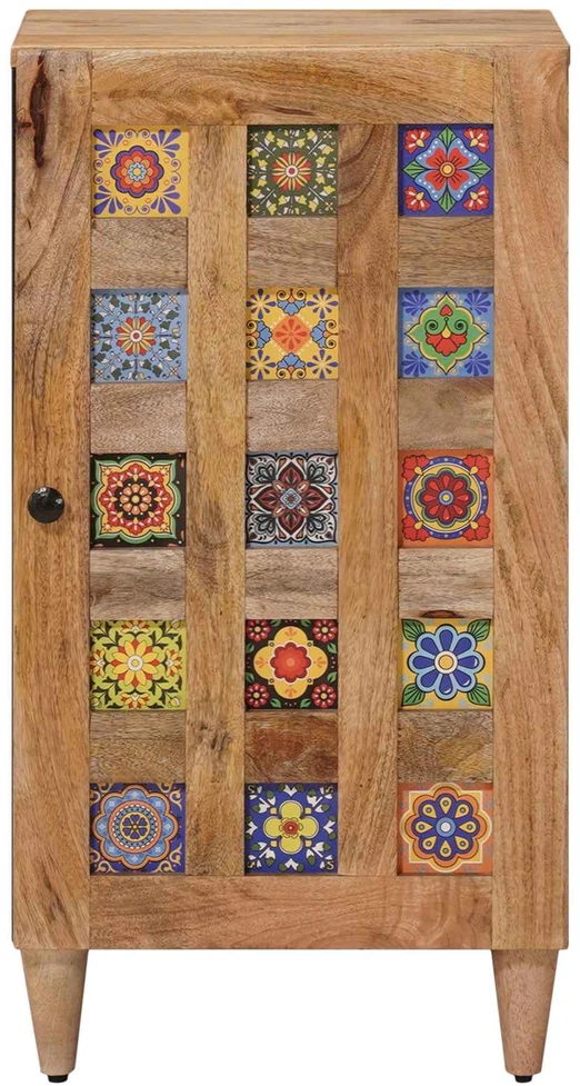 Kabalas su saugykla Natūrali 40 x 33 x 75 cm Kietas mango medis