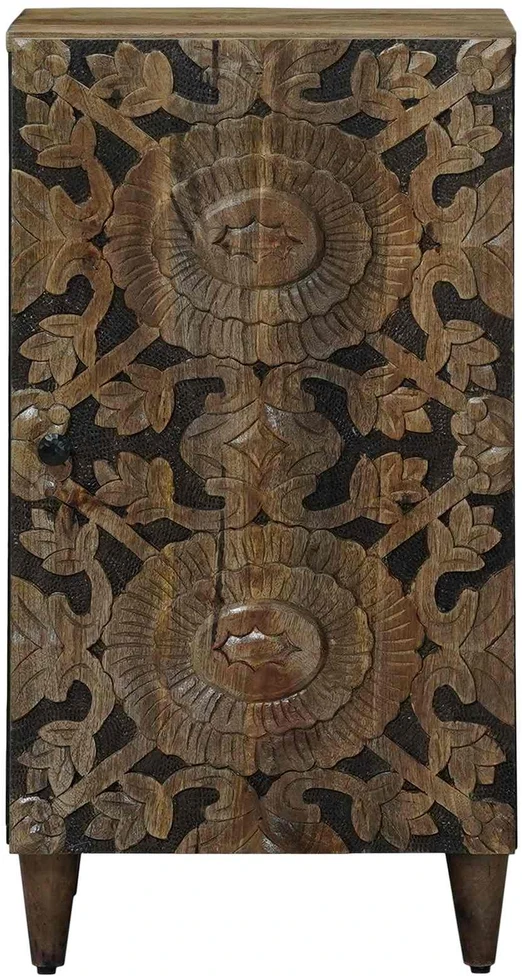 Kabalas su saugykla Ruda 40 x 33,5 x 75 cm Kietas mango medis