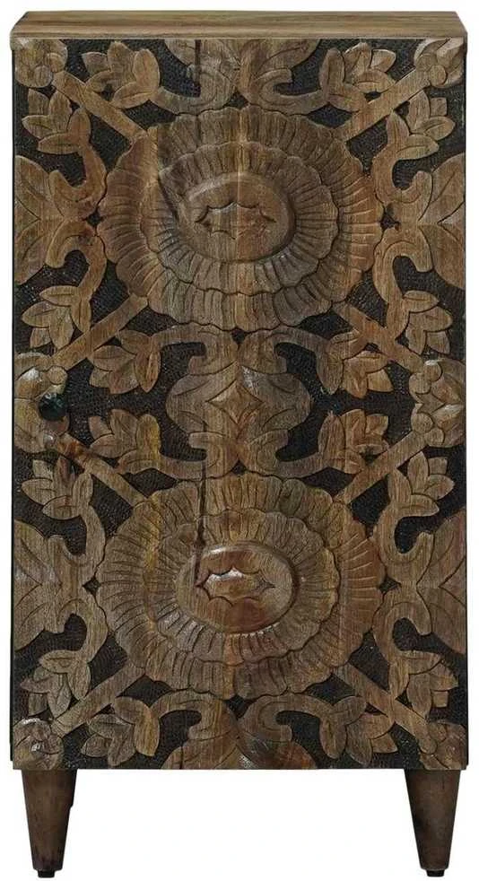 Kabalas su saugykla Ruda 40 x 33,5 x 75 cm Kietas mango medis