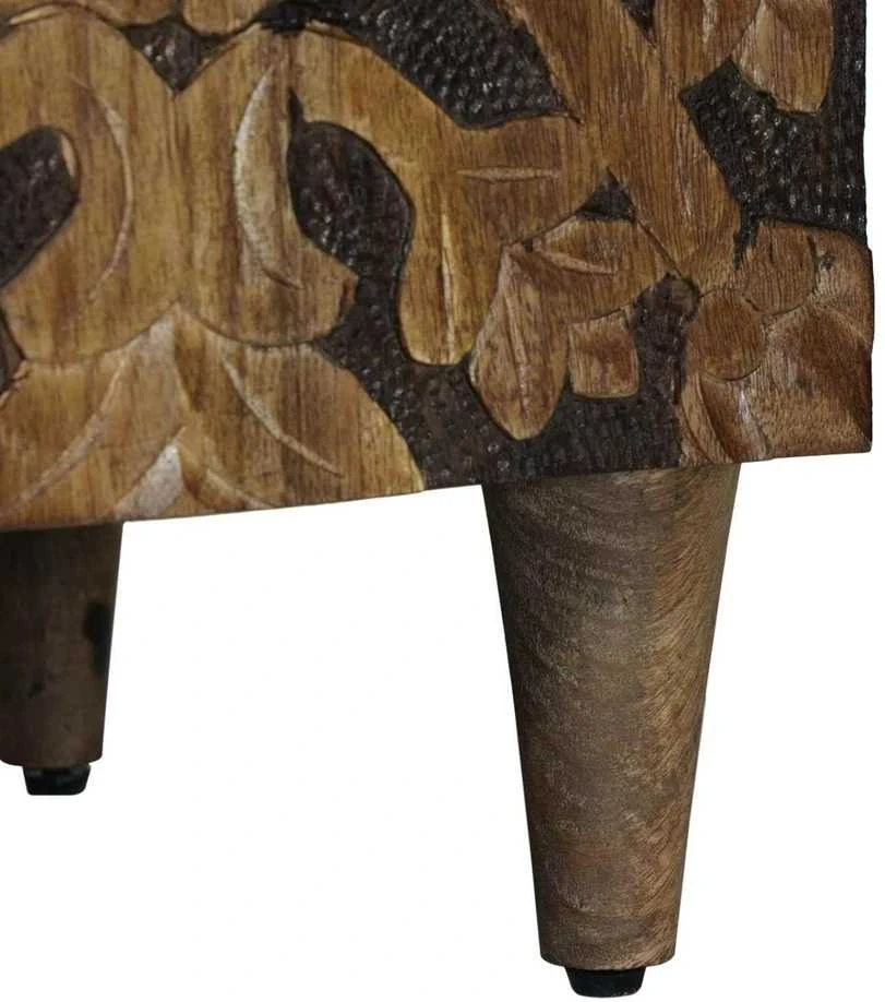Kabalas su saugykla Ruda 60 x 33,5 x 75 cm Kietas mango medis