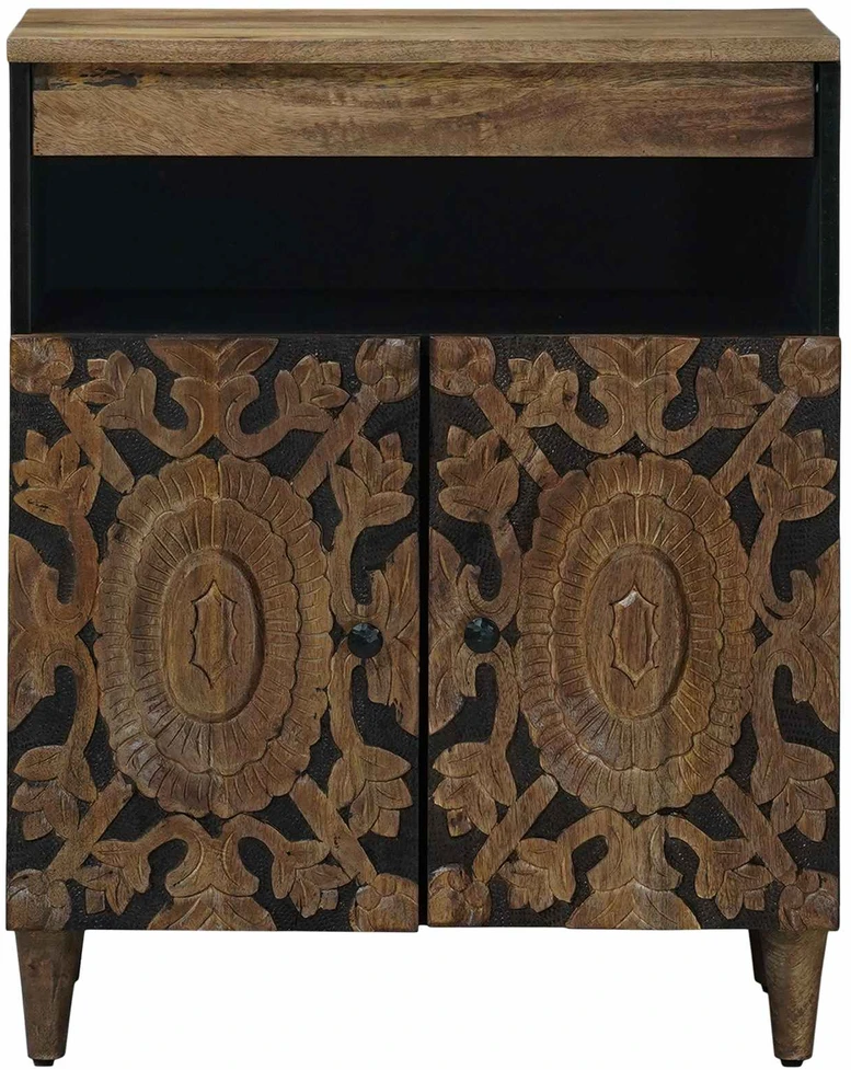 Kabalas su saugykla Ruda 60 x 33,5 x 75 cm Kietas mango medis