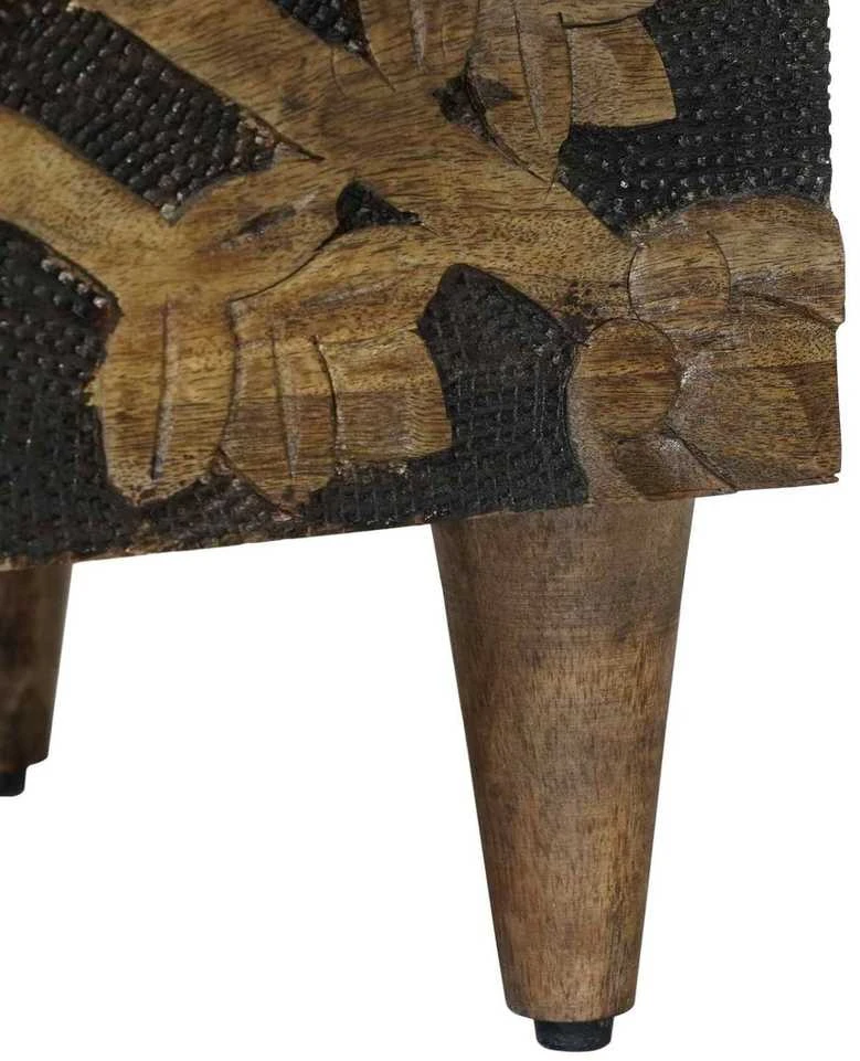 Kabalas su saugykla Ruda 80 x 33,5 x 75 cm Kietas mango medis
