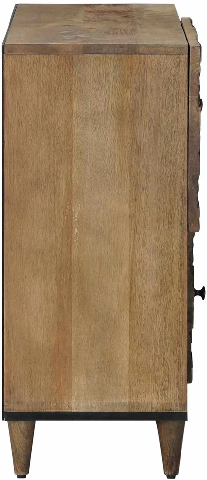 Kabalas su saugykla Ruda 80 x 33,5 x 75 cm Kietas mango medis