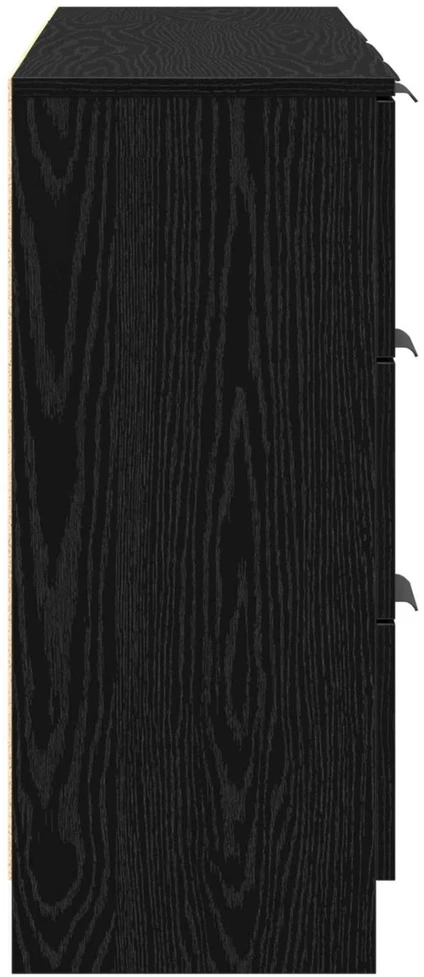 Kabalas 3 vnt. Juodas ąžuolas 121 x 30 x 70 cm Apdirbta mediena