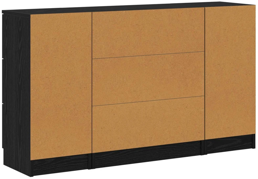 Kabalas 3 vnt. Juodas ąžuolas 121 x 30 x 70 cm Apdirbta mediena