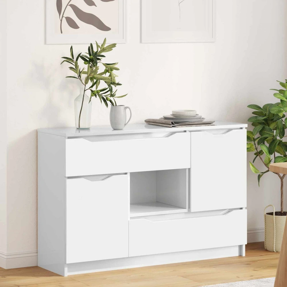 Kabalas Aukštai blizganti balta 100 x 30 x 65,6