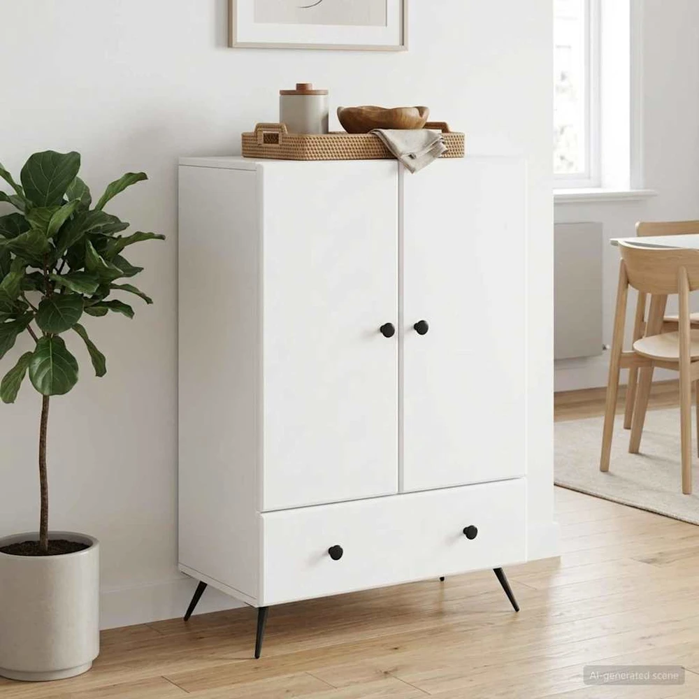 Kabalas Balta 66 x 34,5 x 95 cm Apdirbta mediena