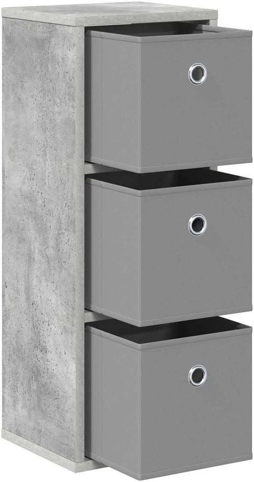 Kabalas su stalčių Betono pilka 25,5 x 22 x 69,5 cm