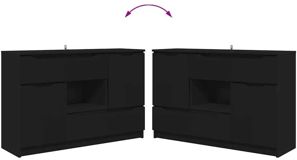 Kabalas Juoda 100 x 30 x 65,6 Apdirbta mediena