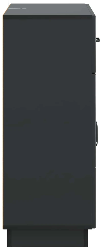 Kabalas su stalčių Juoda 66 x 34,5 x 87 cm Apdirbta mediena