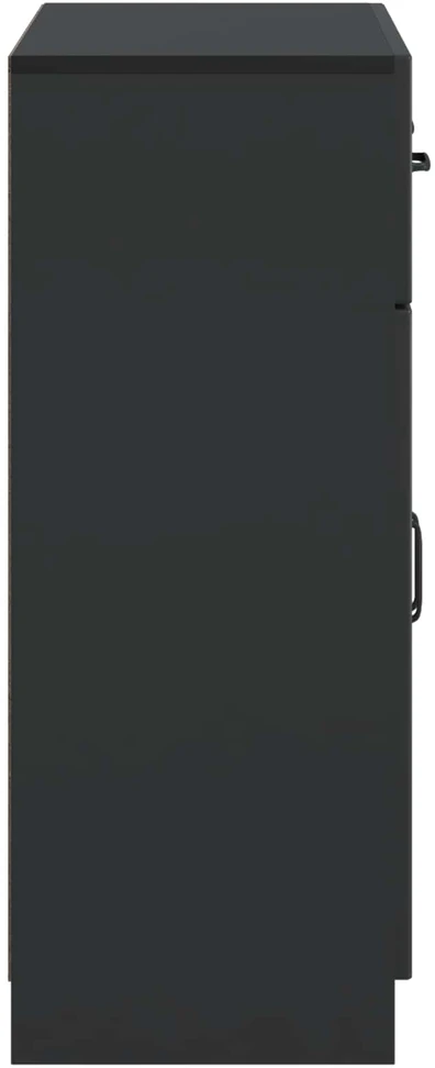 Kabalas su stalčių Juoda 66 x 34,5 x 87 cm Apdirbta mediena