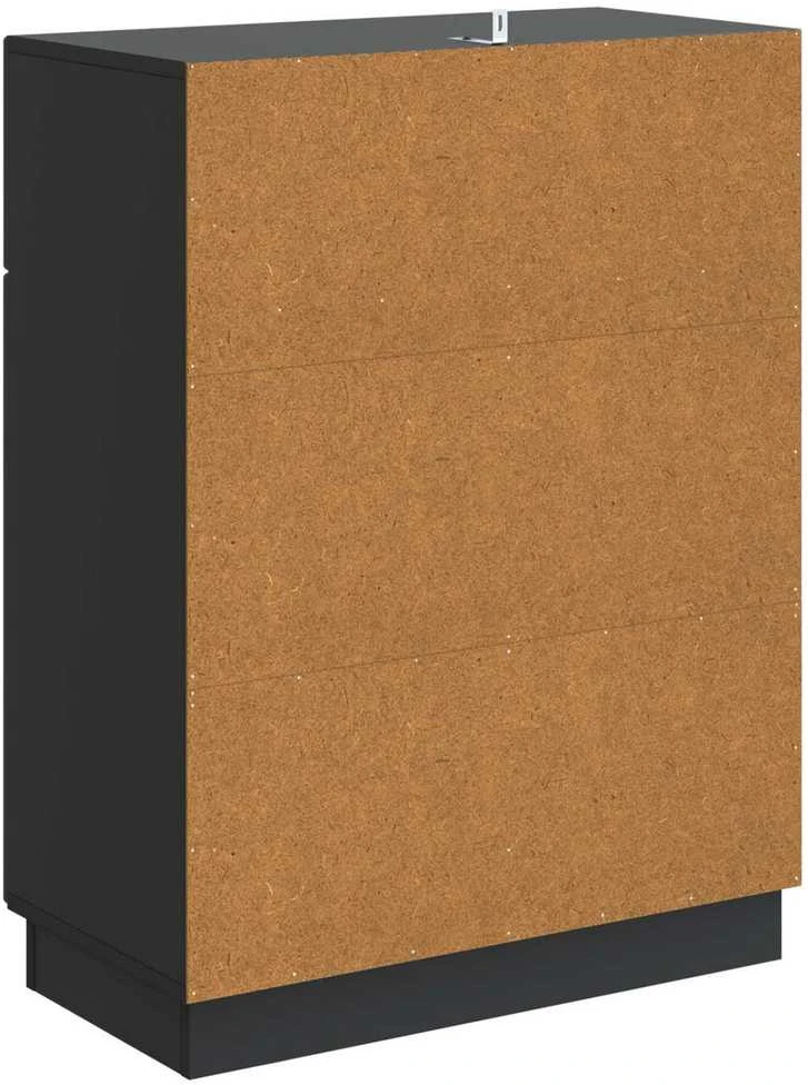 Kabalas su stalčių Juoda 66 x 34,5 x 87 cm Apdirbta mediena
