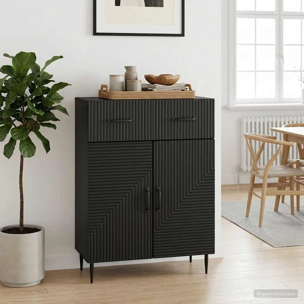 Kabalas Juoda 66 x 34,5 x 89,5 cm Apdirbta mediena