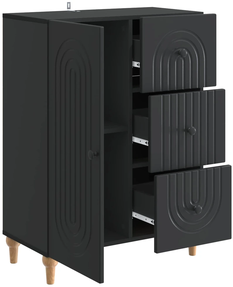 Kabalas Juoda 66 x 34,5 x 90 cm Apdirbta mediena