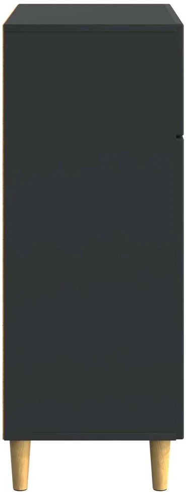 Kabalas su stalčių Juoda 66 x 34,5 x 90 cm Apdirbta mediena