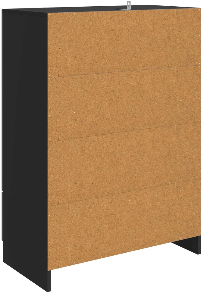 Kabalas su stalčių Juoda 66 x 34,5 x 92 cm Apdirbta mediena