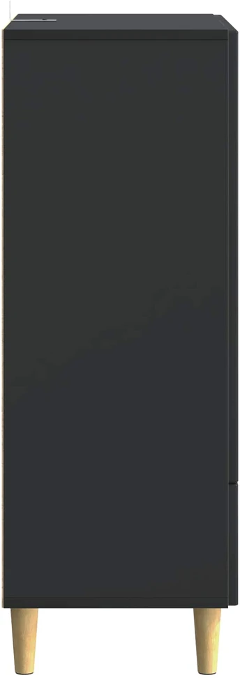 Kabalas su stalčių Juoda 66 x 34,5 x 95 cm Apdirbta mediena