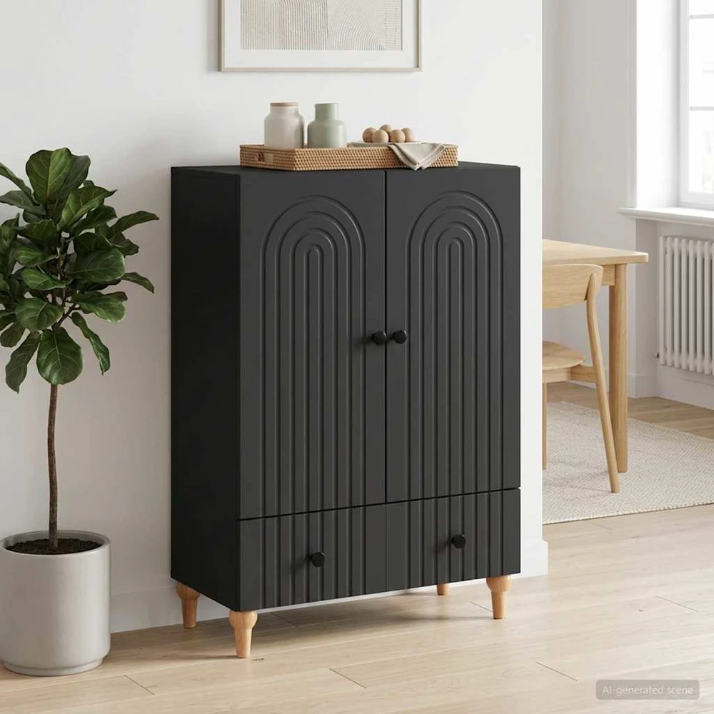 Kabalas Juoda 66 x 34,5 x 95 cm Apdirbta mediena