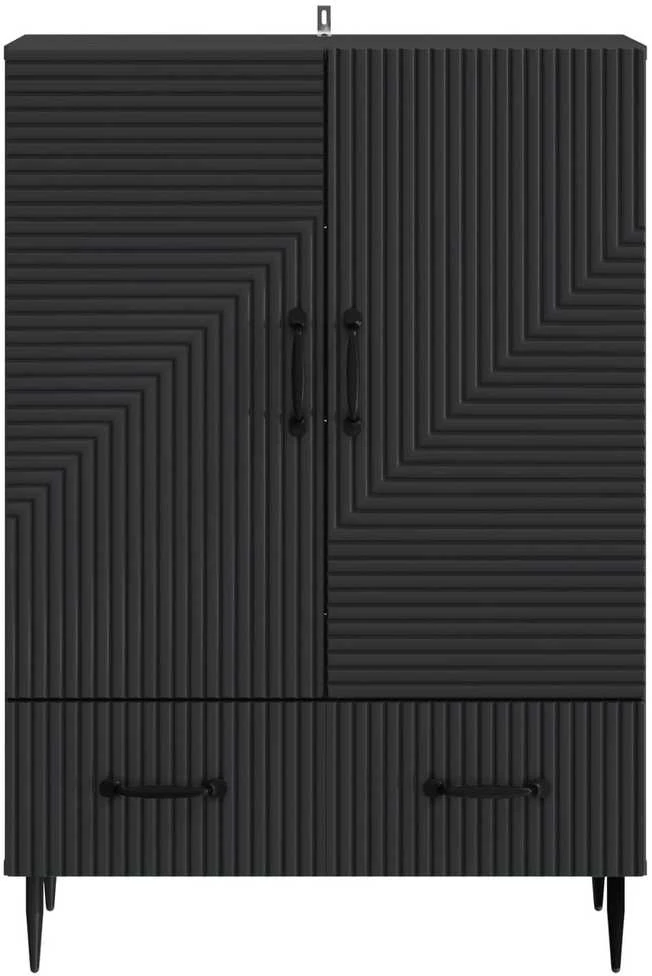 Kabalas su stalčių Juoda 66 x 34,5 x 95 cm Apdirbta mediena
