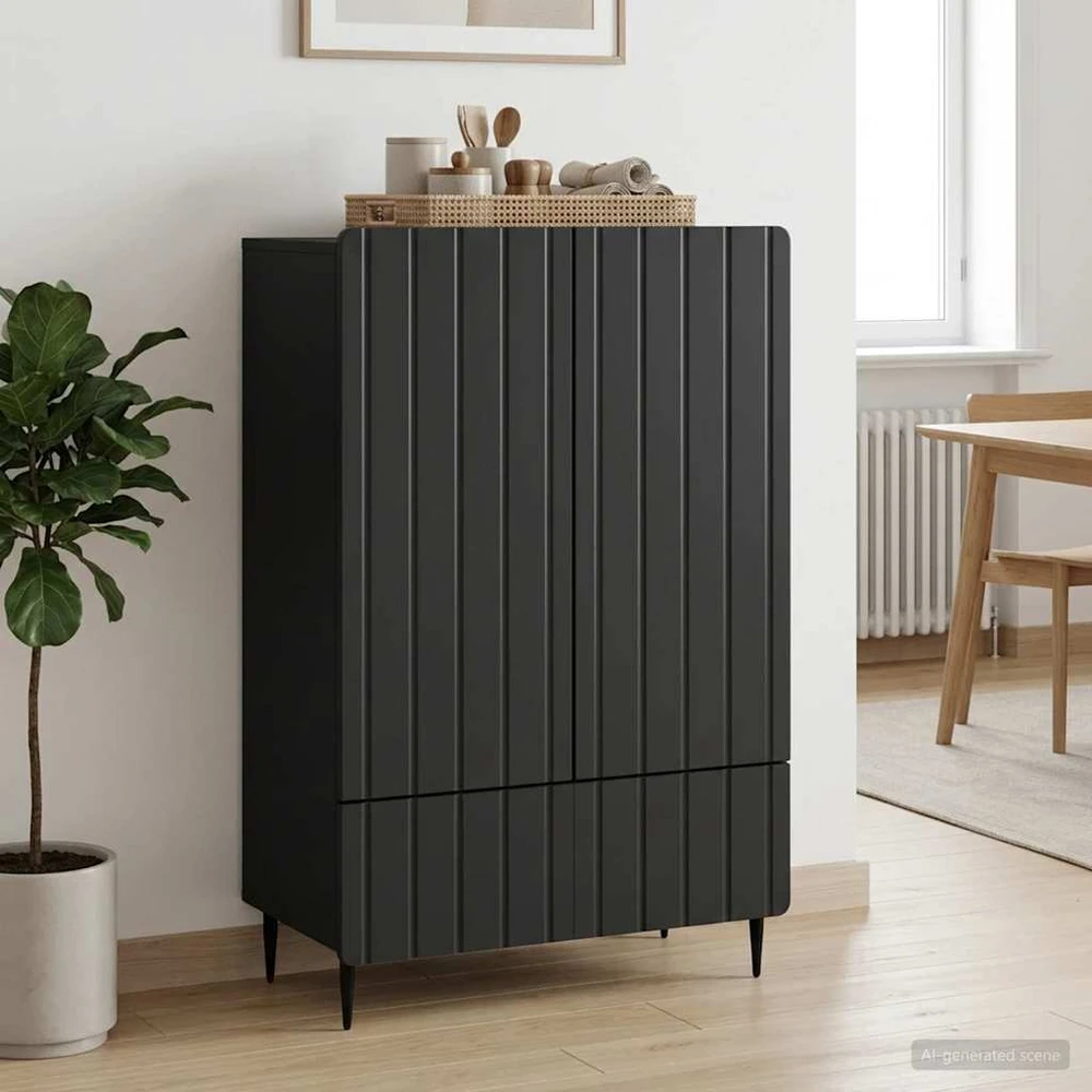 Kabalas Juoda 66 x 34,5 x 97 cm Apdirbta mediena