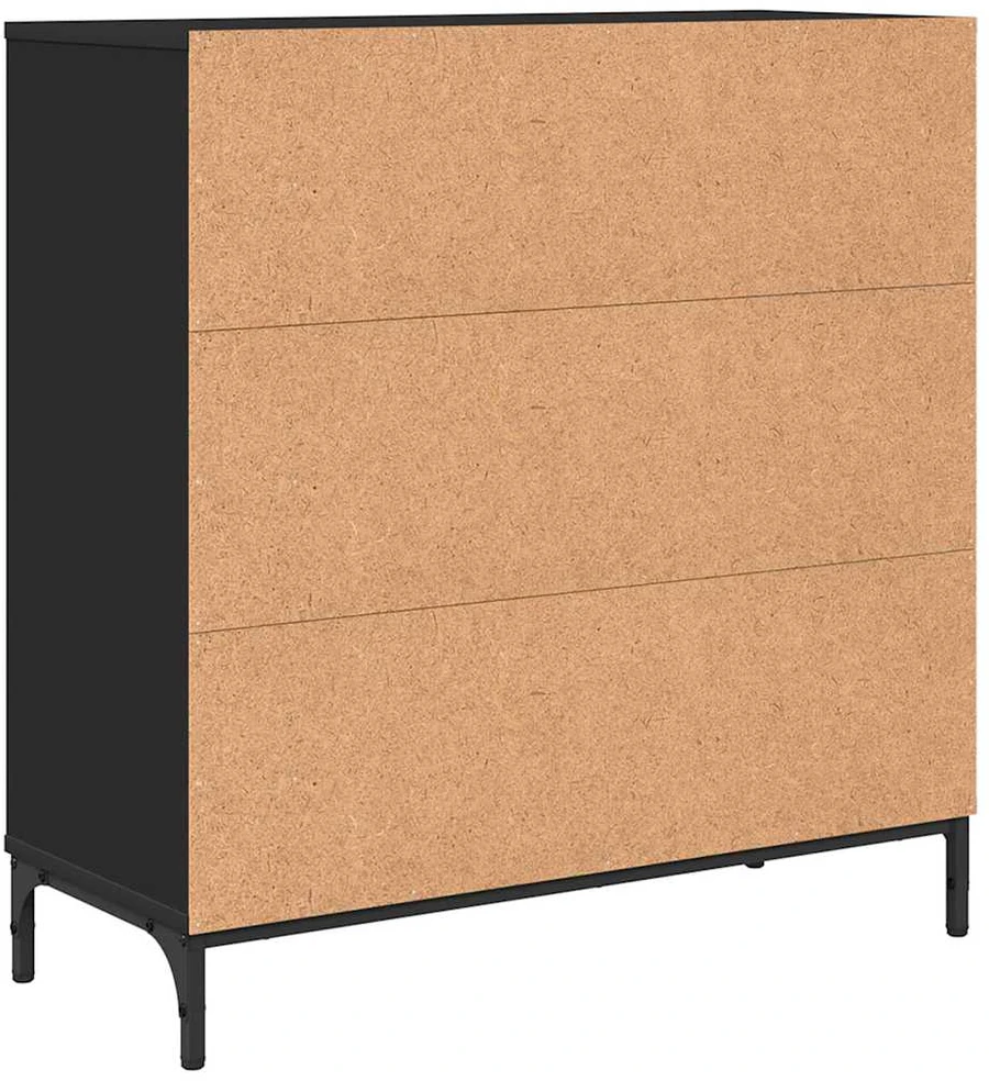 Kabalas su stalčių Juoda 79,5 x 33 x 82 cm Apdirbta mediena