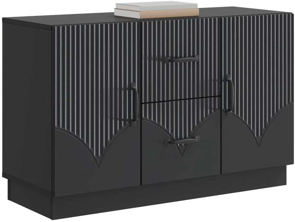 Kabalas su stalčių Juoda 89 x 34,5 x 57 cm Apdirbta mediena
