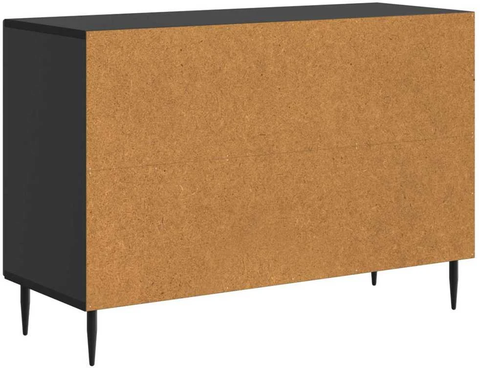 Kabalas su stalčių Juoda 89 x 34,5 x 60 cm Apdirbta mediena