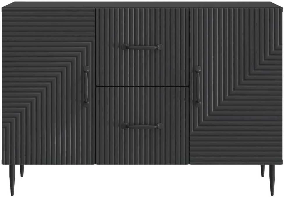 Kabalas su stalčių Juoda 89 x 34,5 x 60 cm Apdirbta mediena