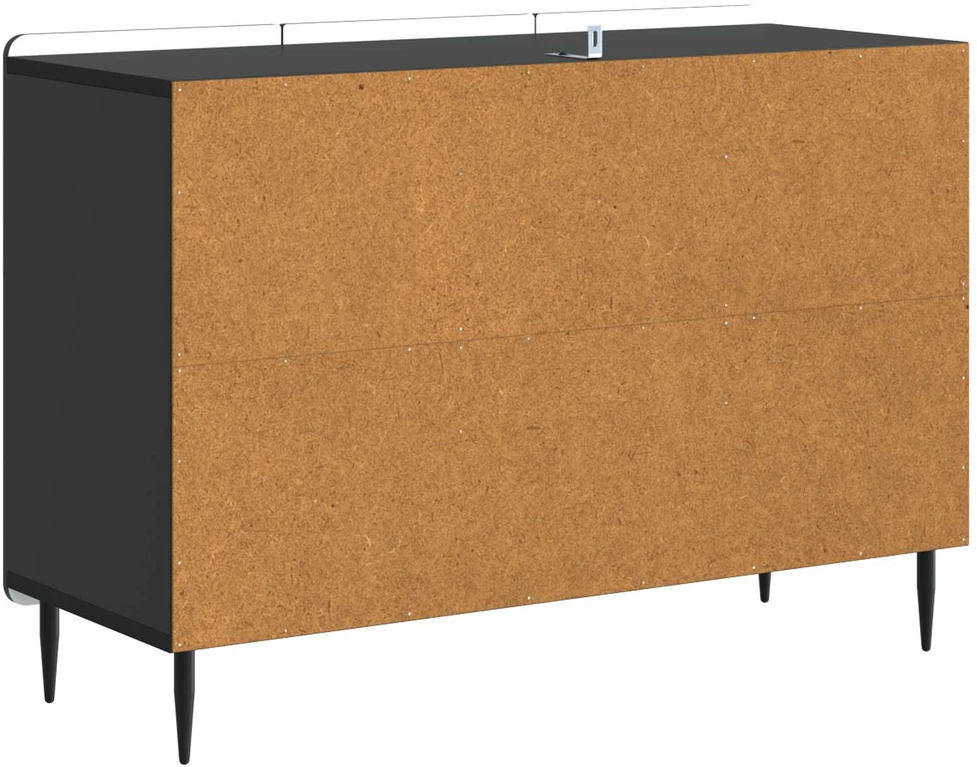 Kabalas su stalčių Juoda 89 x 34,5 x 62 cm Apdirbta mediena